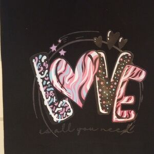 Valentine's Black Canvas Tote